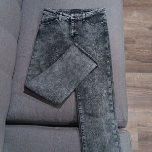 kendal + kyle black washed denim jeans